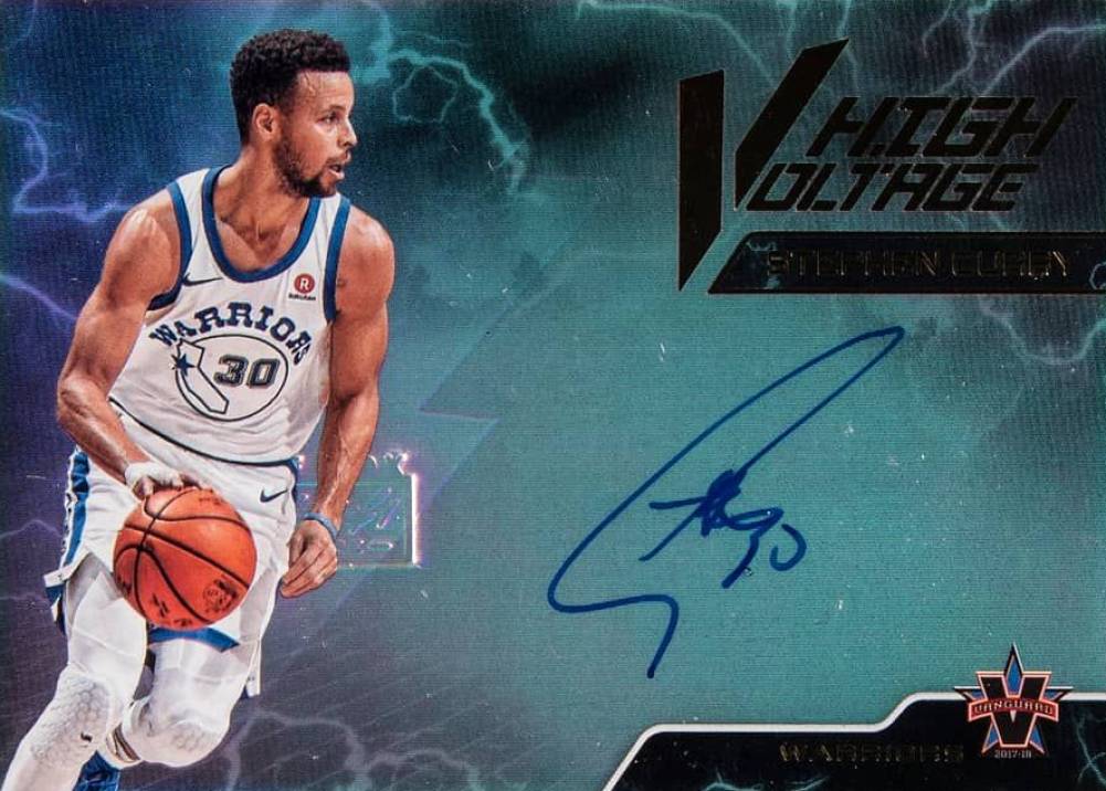 2017 Panini Vanguard High Voltage Signatures Stephen Curry #HVSCY Basketball Card