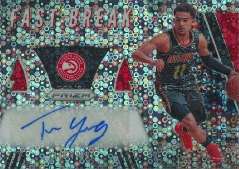 2019 Panini Prizm Fast Break Autographs Trae Young #TYG Basketball Card