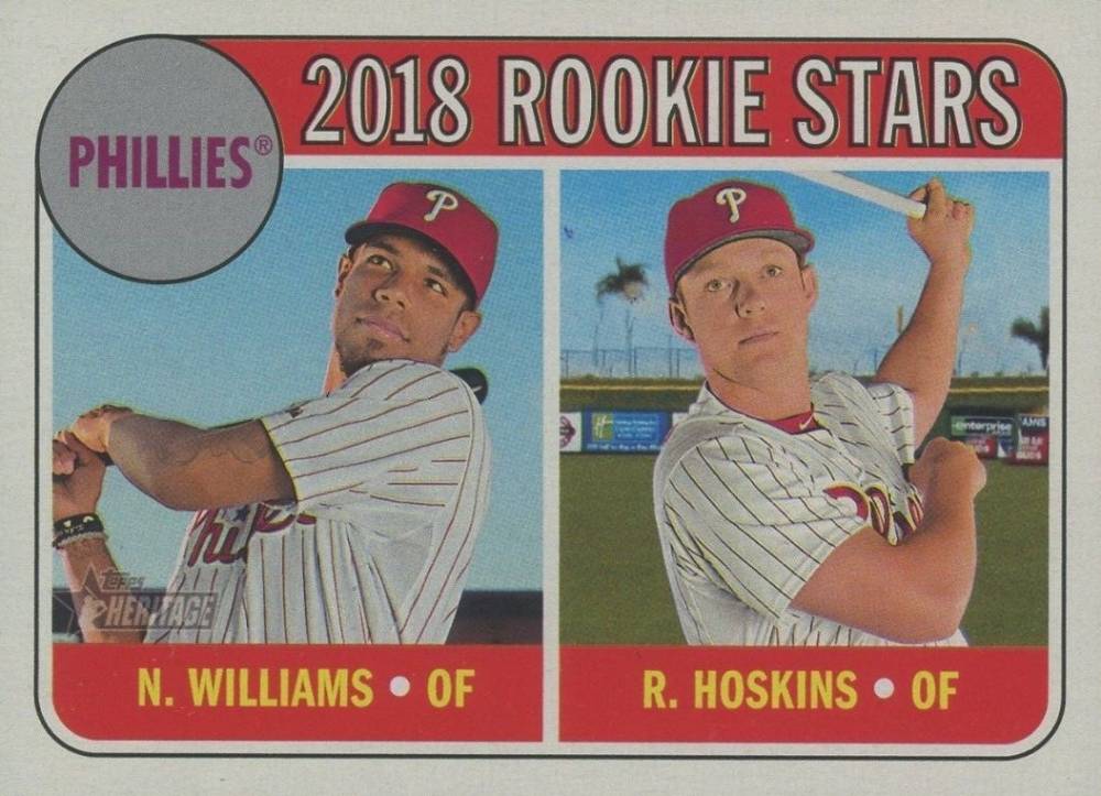 2018 Topps Heritage  Nick Williams/Rhys Hoskins #206 Baseball Card