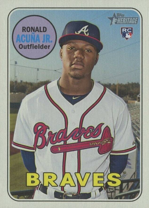 2018 Topps Heritage  Ronald Acuna Jr. #580 Baseball Card