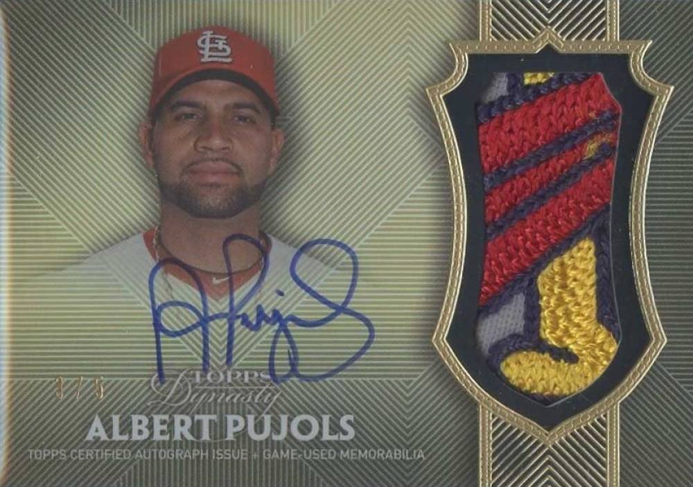 2017 Topps Dynasty Autograph Patch Albert Pujols #AP6 Baseball Card