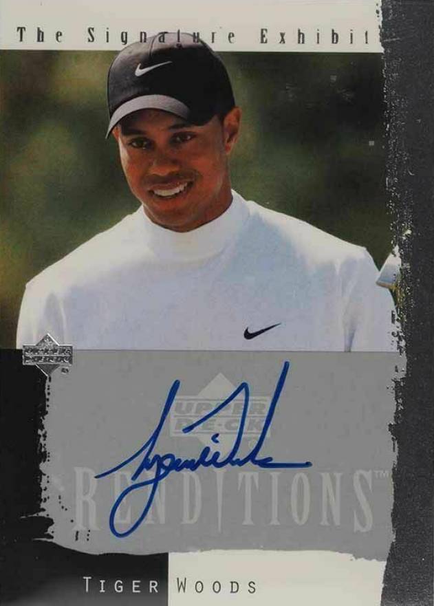 2003 Upper Deck Renditions The Signature Exhibit Tiger Woods #TW Golf Card