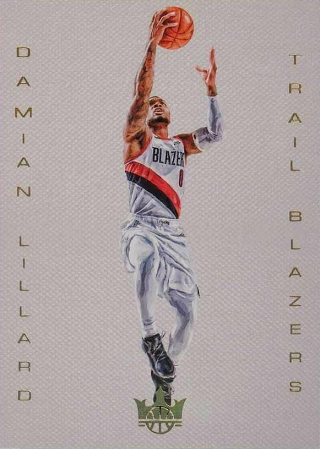 2019 Panini Court Kings Blank Slate Damian Lillard #7 Basketball Card