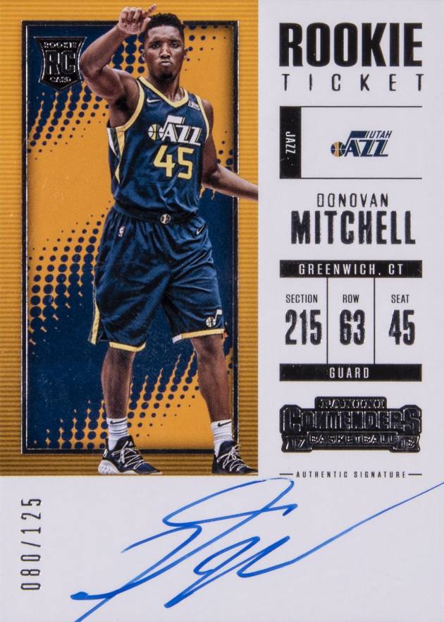 2017 Panini Contenders Donovan Mitchell #113 Basketball Card