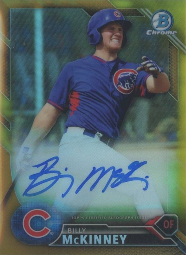 2016 Bowman Chrome Prospects Autographs Billy McKinney #BM Baseball Card
