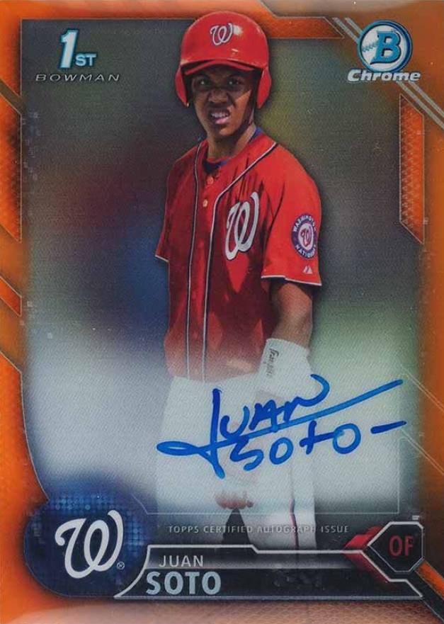 2016 Bowman Chrome Prospects Autographs Juan Soto #JS Baseball Card