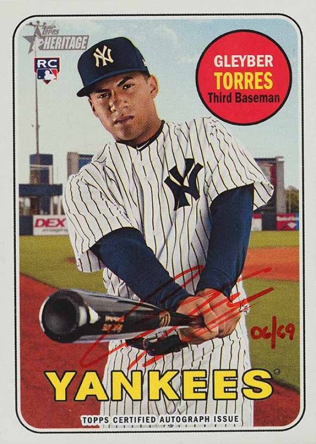 2018 Topps Heritage Real One Autographs Gleyber Torres #GT Baseball Card