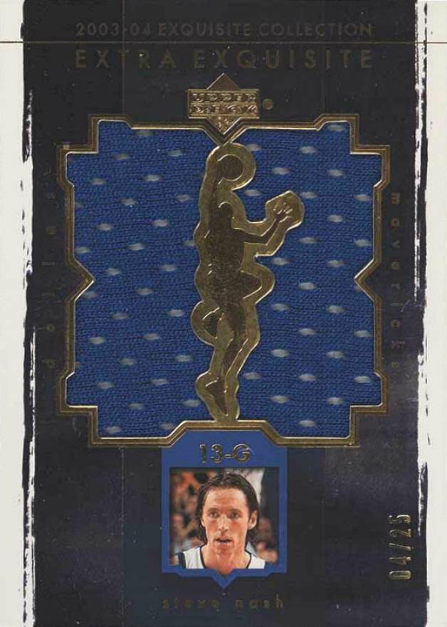 2003 Upper Deck Exquisite Collection Extra Exquisite Dual Jersey Steve Nash #EE2SN Basketball Card