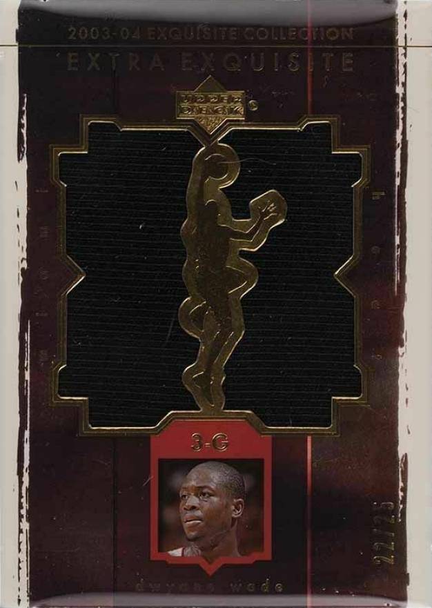 2003 Upper Deck Exquisite Collection Extra Exquisite Dual Jersey Dwyane Wade #EE2DW Basketball Card