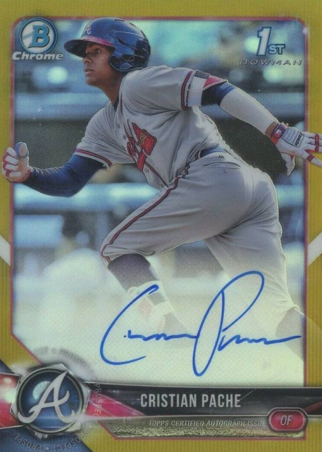 2018 Bowman Chrome Prospects Autographs Cristian Pache #CPACP Baseball Card
