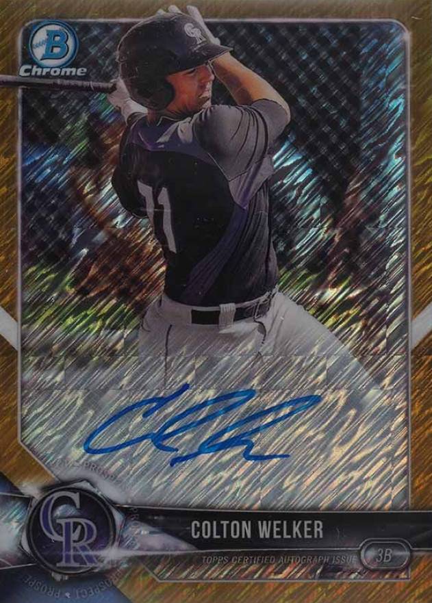 2018 Bowman Chrome Prospects Autographs Colton Walker #CPACW Baseball Card