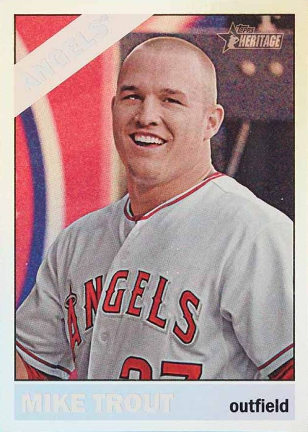 2015 Topps Heritage  Mike Trout #500 Baseball Card