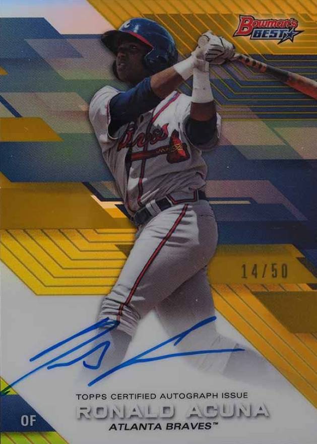 2017 Bowman's Best Best of 2017 Autograph Ronald Acuna #B17RA Baseball Card