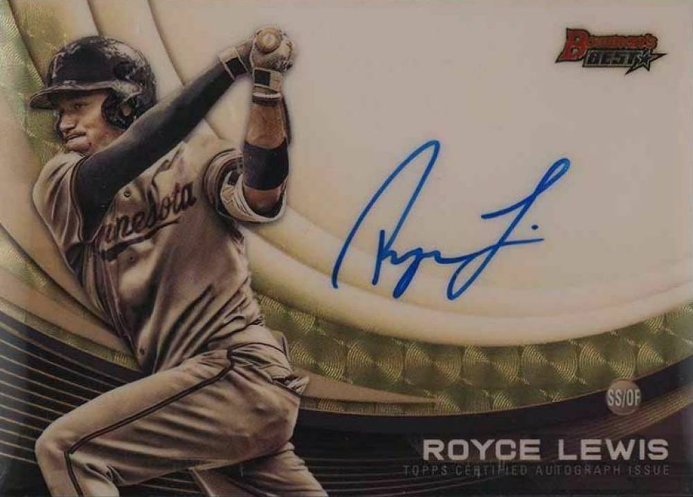 2017 Bowman's Best Monochrome Autograph Royce Lewis #MA-RL Baseball Card