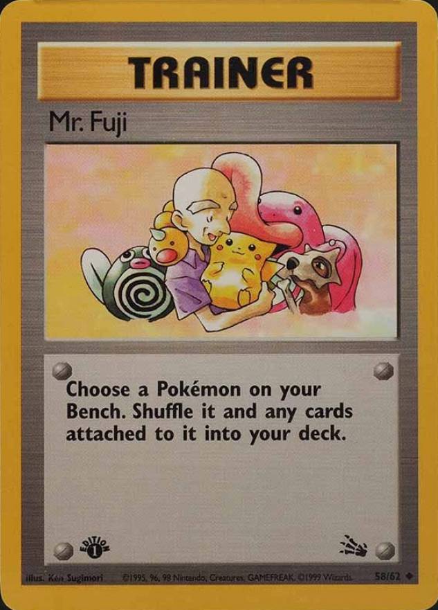 1999 Pokemon Fossil Mr. Fuji #58 TCG Card