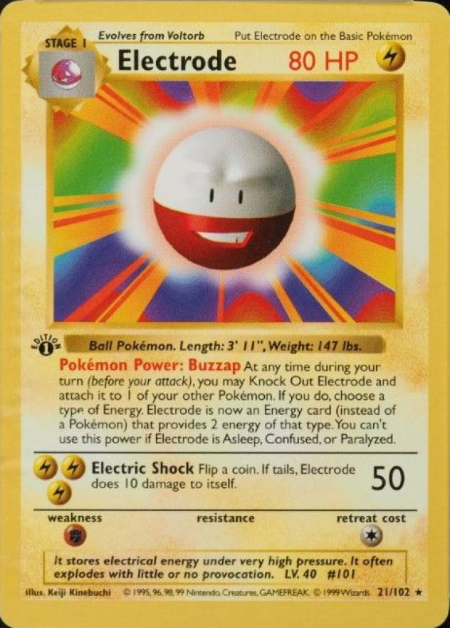 1999 Pokemon Game Electrode #21 TCG Card