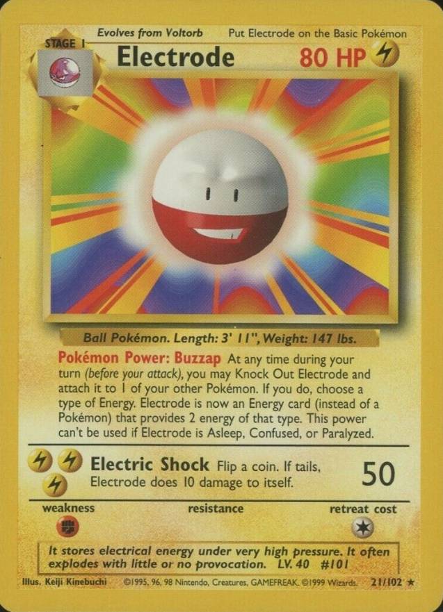 1999 Pokemon Game Electrode #21 Non-Sports Card