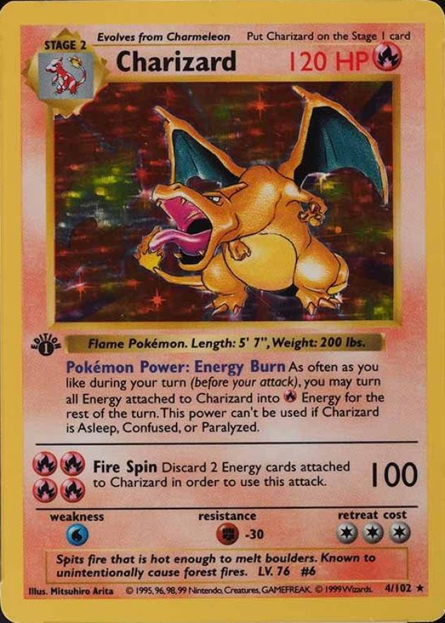 1999 Pokemon Game Charizard-Holo #4 Non-Sports Card