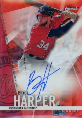 2017 Finest Autographs Bryce Harper #FA-BH Baseball Card