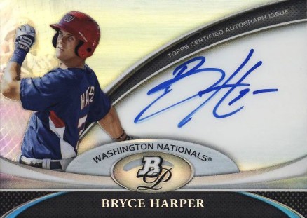 2011 Bowman Platinum Prospects Autographs Bryce Harper #BH Baseball Card