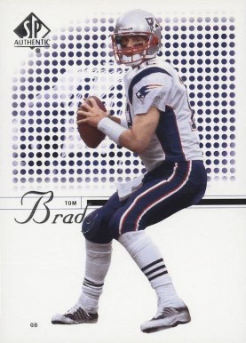 2002 SP Authentic Tom Brady #1 Football Card