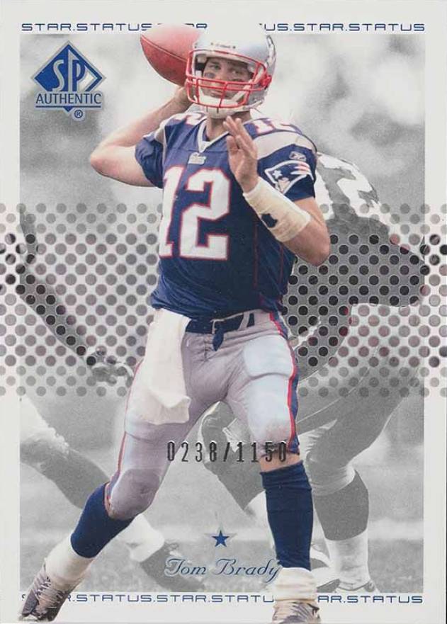 2002 SP Authentic Tom Brady #140 Football Card