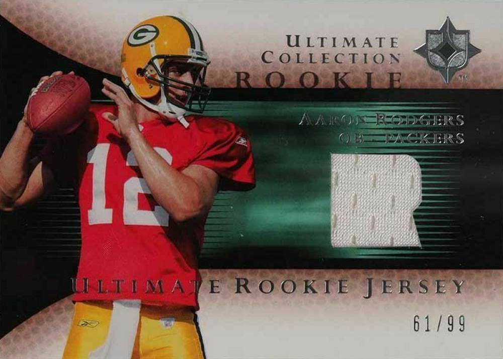 2005 Ultimate Collection Ultimate Rookie Jersey Aaron Rodgers #RJ-AR Football Card