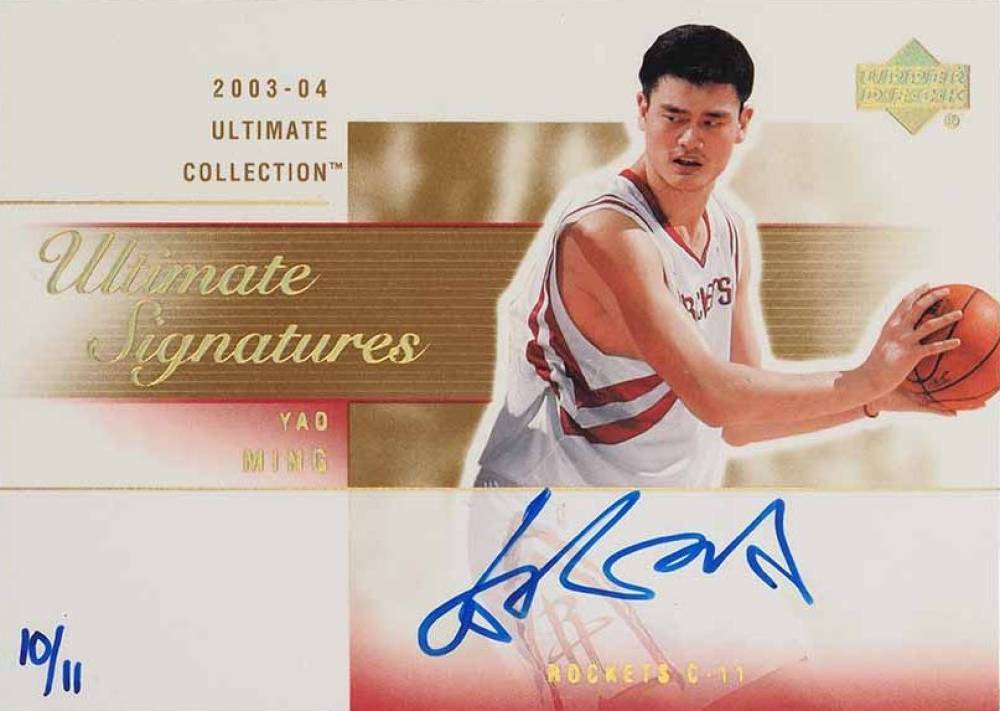 2003 Ultimate Collection Ultimate Signatures Yao Ming #YM-A Basketball Card