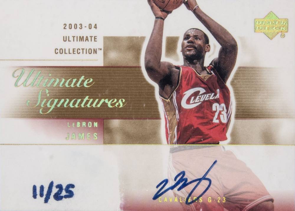 2003 Ultimate Collection Ultimate Signatures LeBron James #LJ-A Basketball Card