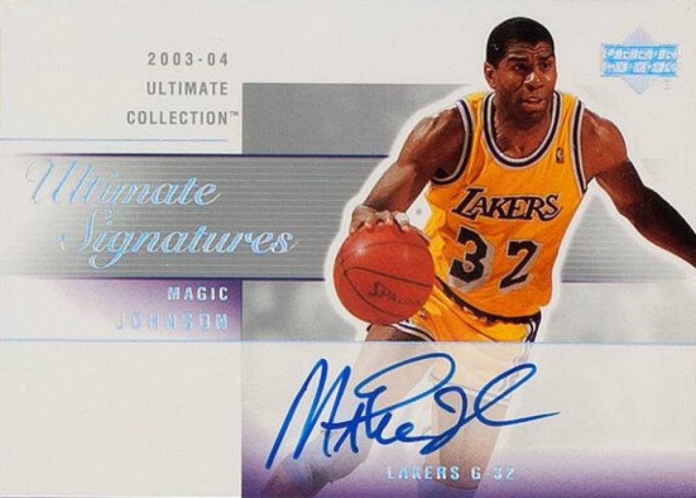 2003 Ultimate Collection Ultimate Signatures Magic Johnson #MA-A Basketball Card