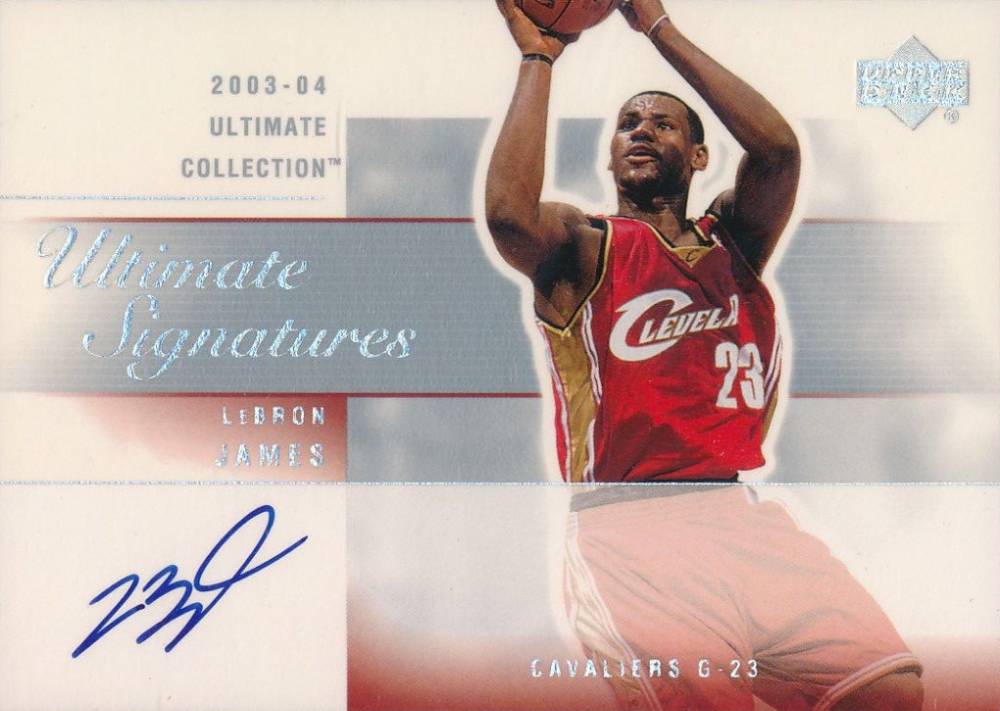 2003 Ultimate Collection Ultimate Signatures LeBron James #LJ-A Basketball Card