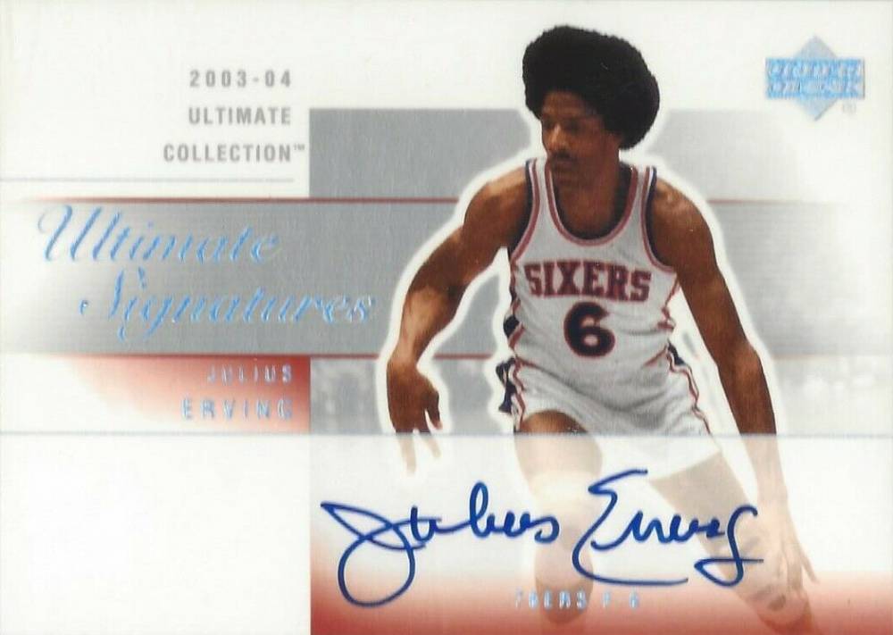 2003 Ultimate Collection Ultimate Signatures Julius Erving #JE-A Basketball Card