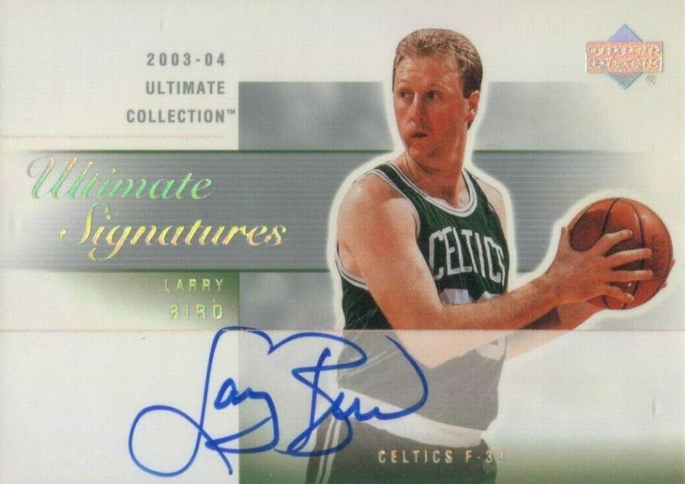 2003 Ultimate Collection Ultimate Signatures Larry Bird #LB-A Basketball Card