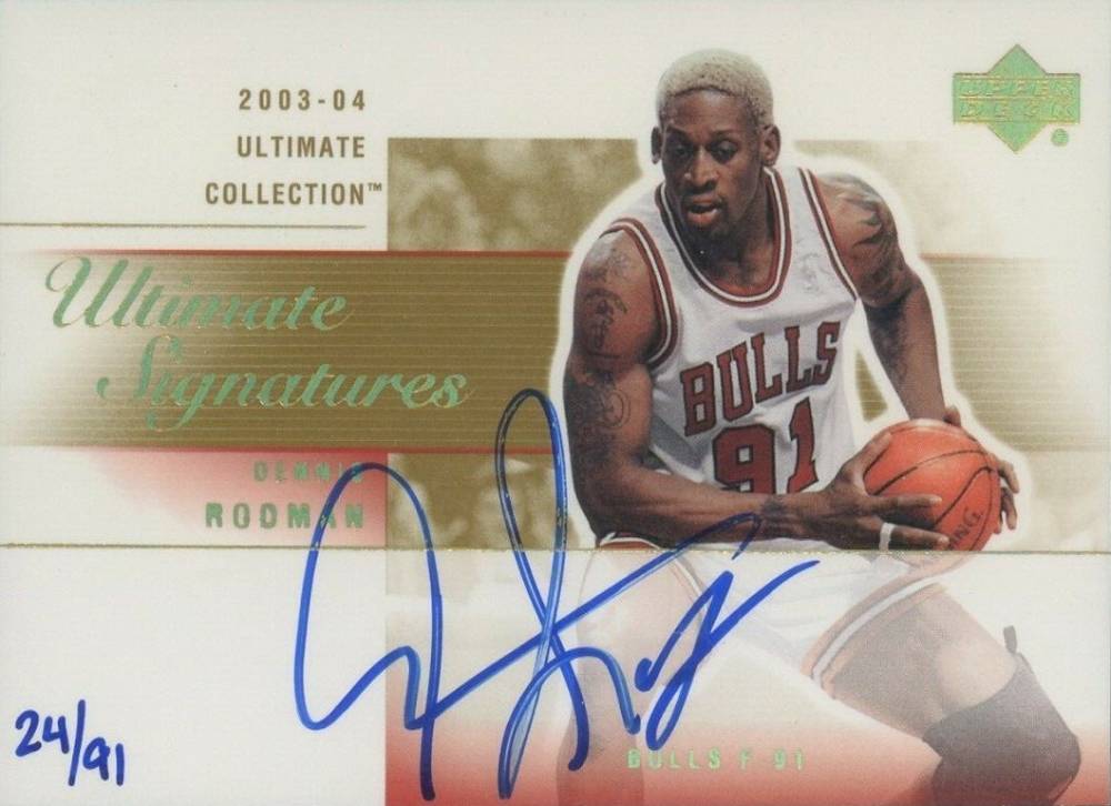 2003 Ultimate Collection Ultimate Signatures Dennis Rodman #RO-A Basketball Card