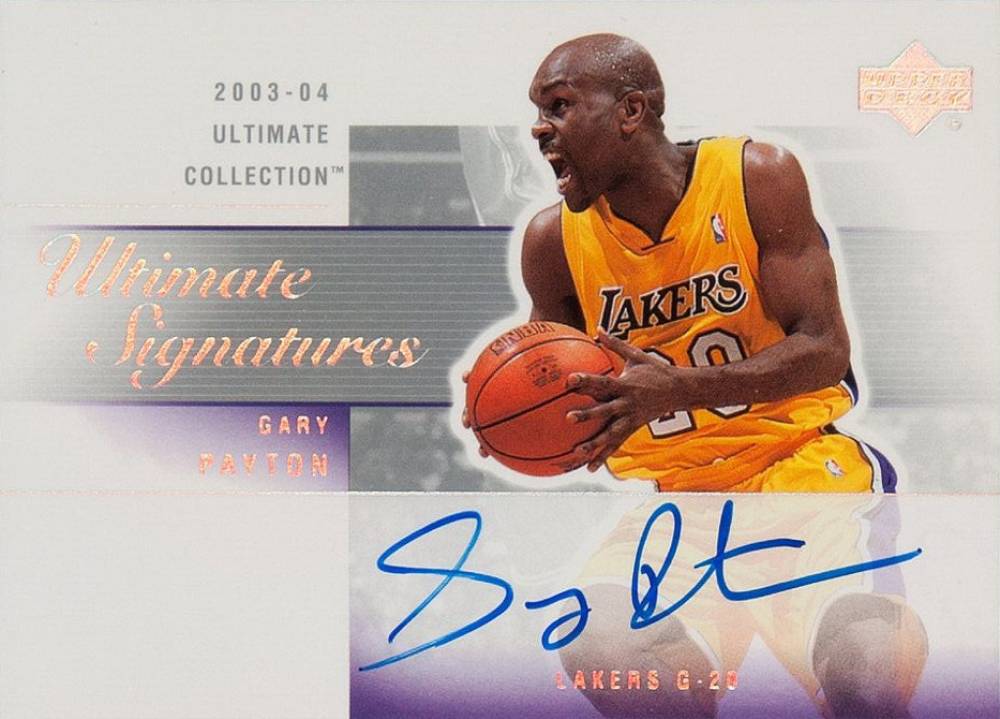 2003 Ultimate Collection Ultimate Signatures Gary Payton #GP-A Basketball Card
