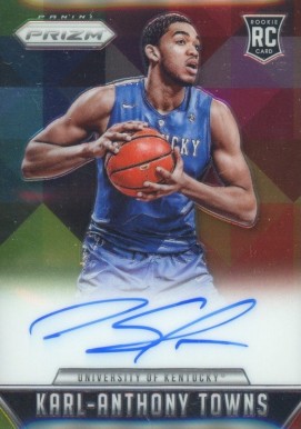 2015 Panini Prizm Rookie Signatures Karl-Anthony Towns #RS-KAT Basketball Card
