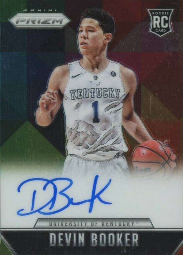 2015 Panini Prizm Rookie Signatures Devin Booker #RS-DB Basketball Card