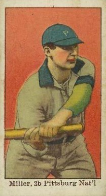 1909 Dockman & Sons Miller, 2b. Pittsburg Nat. # Baseball Card