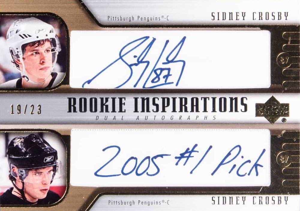 2005 Upper Deck Rookie Update Inspirations Dual Autographs Sidney Crosby #276 Hockey Card