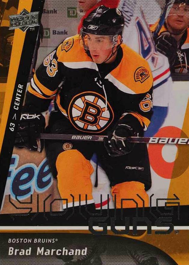 2009 Upper Deck Brad Marchand #452 Hockey Card