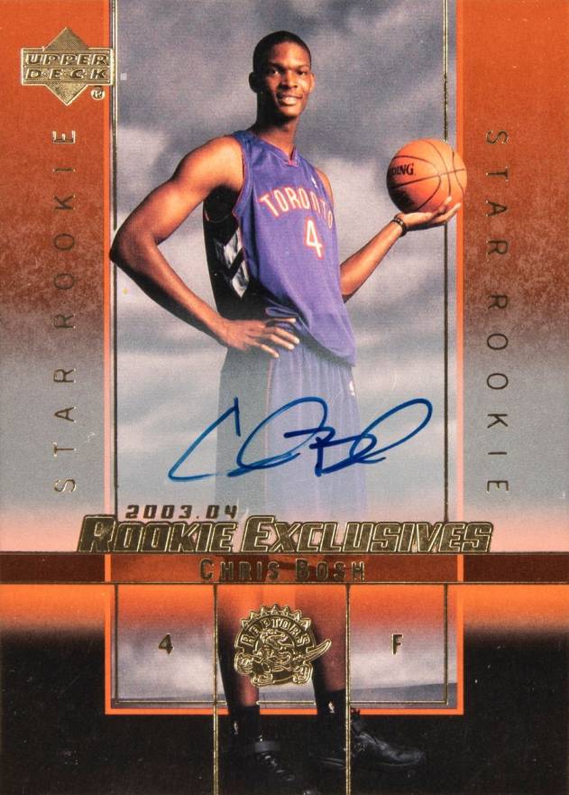 2003 Upper Deck Rookie Exclusives Chris Bosh #A4 Basketball Card