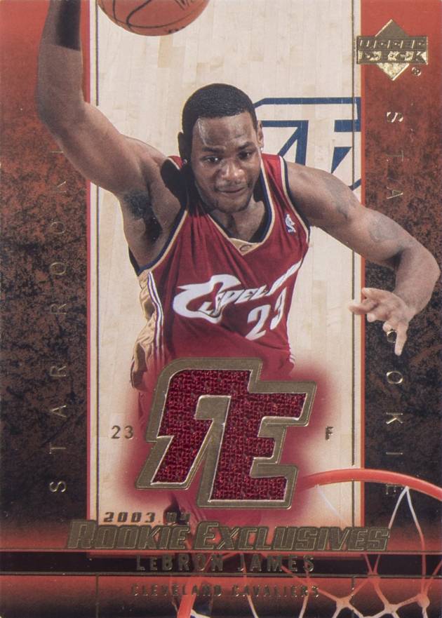 2003 Upper Deck Rookie Exclusives LeBron James #J1 Basketball Card