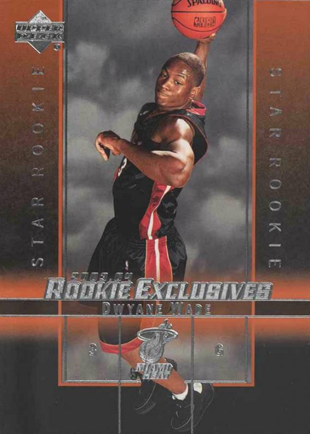 2003 Upper Deck Rookie Exclusives Dwyane Wade #5 Basketball Card