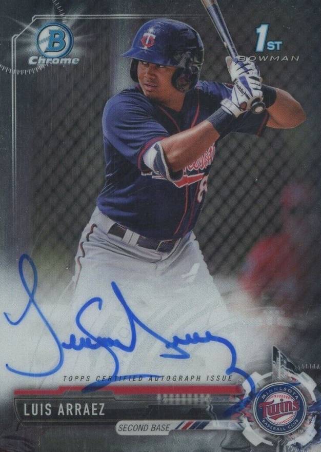2017 Bowman Chrome Prospect Autograph Luis Arraez #LA Baseball Card