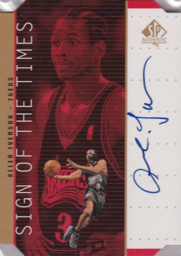 1998 SP Authentic Sign of the Times  Allen Iverson #AI Basketball Card