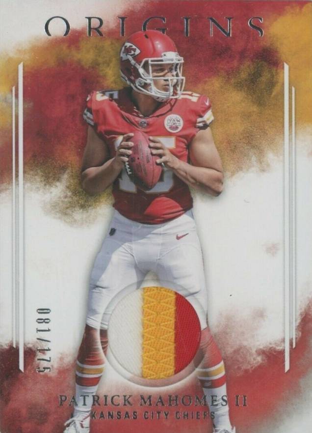 2017 Panini Origins Rookie Patch Relics Patrick Mahomes II #RPPM Football Card