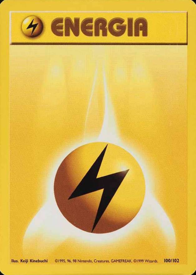 1999 Pokemon Portuguese Lightning Energia #100 TCG Card
