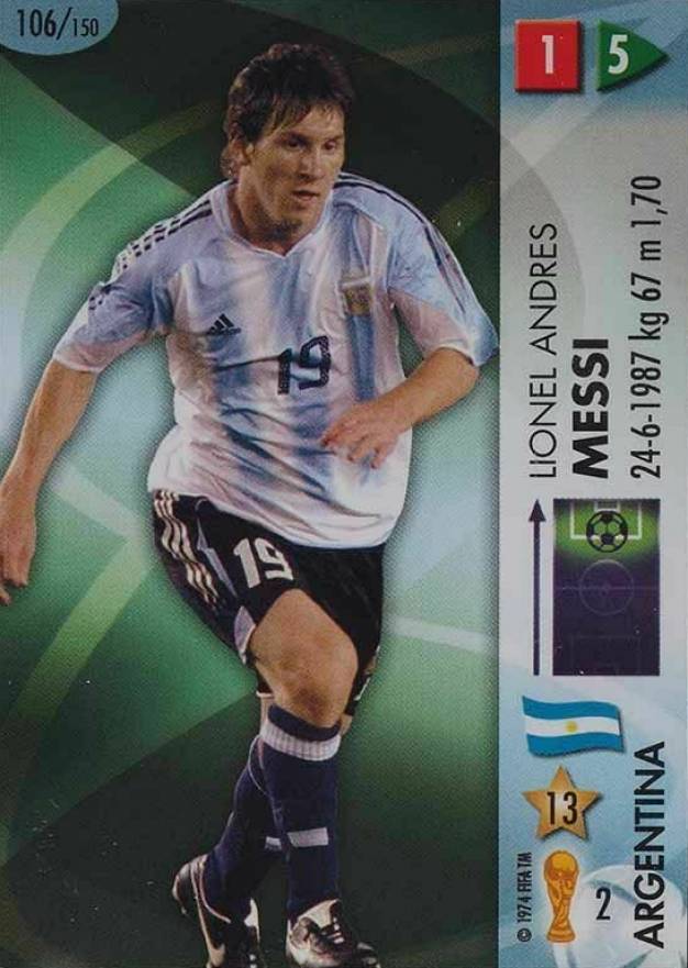 2006 Panini GOAAAL! World Cup Germany Lionel Messi #106 Soccer Card