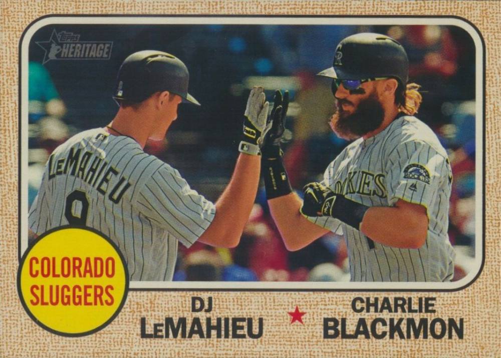 2017 Topps Heritage  Charlie Blackmon/DJ LeMahieu #336 Baseball Card