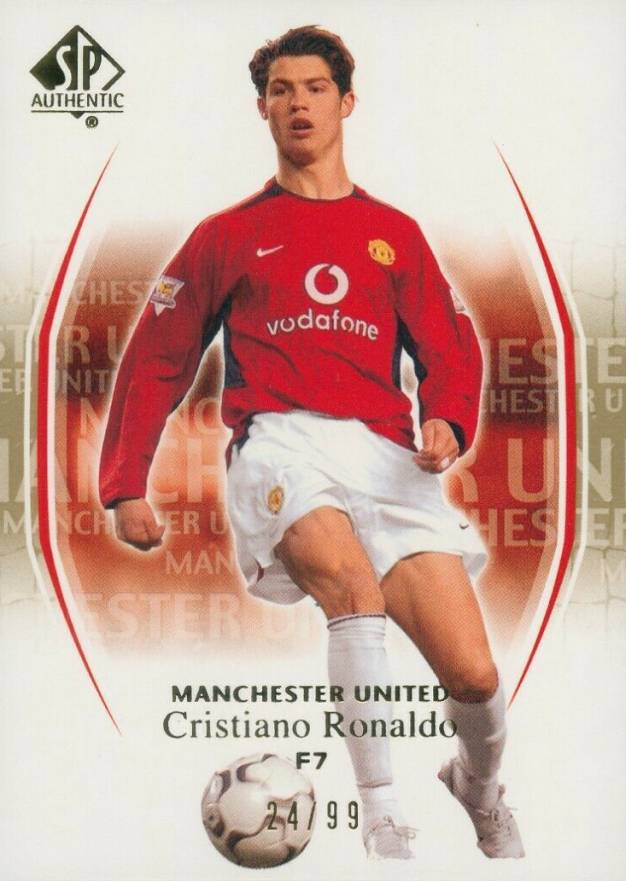 2004 SP Authentic Manchester United Cristiano Ronaldo #7 Soccer Card
